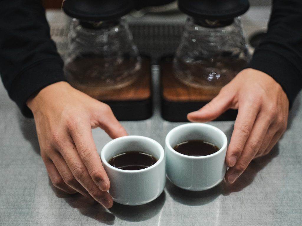 ハーフカップサイズで複数のコーヒーを楽しめる