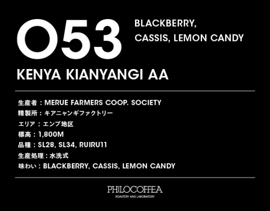 【終売】053 KENYA Kianyangi AA